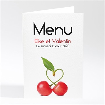 Menu mariage jolie cerise