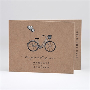 Faire-part mariage vélo vintage