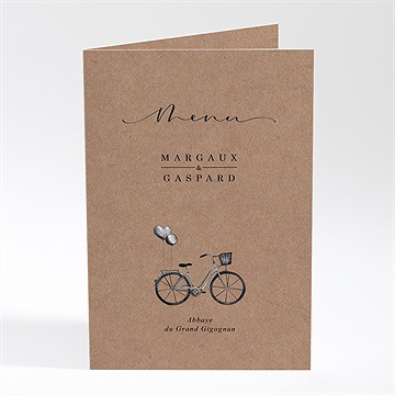 Menu mariage vélo vintage