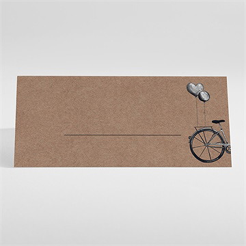 Marque-place mariage vélo vintage - Dos du marque-place