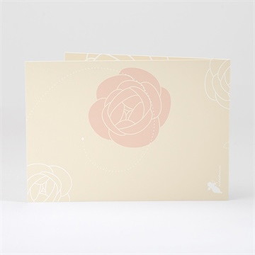 Faire-part mariage original beige photo - Dos du faire-part