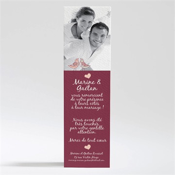 Remerciement mariage original beige photo