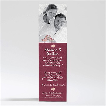 Remerciement mariage original beige photo