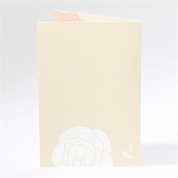 Menu mariage original beige photo - Dos du menu