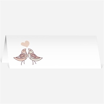 Marque-place mariage original beige photo