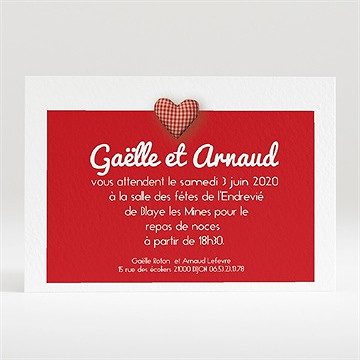 Carton d'invitation mariage idylle
