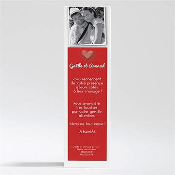 Remerciement mariage idylle