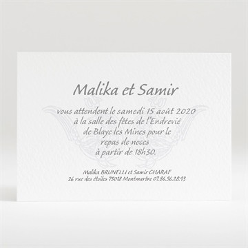 Carton d'invitation mariage mariage authentique