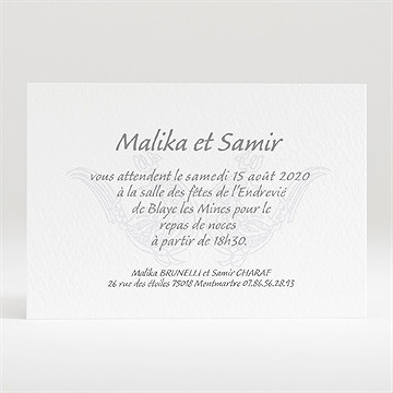 Carton d'invitation mariage mariage authentique