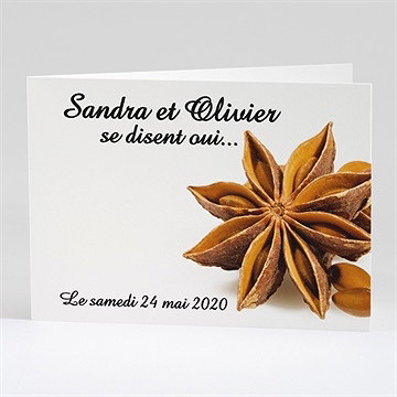 Faire-part mariage etoiles anis