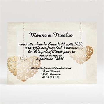 Carton d'invitation mariage perchés