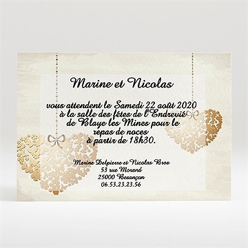 Carton d'invitation mariage perchés
