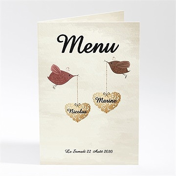 Menu mariage perchés