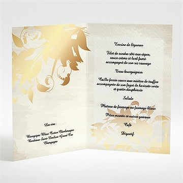 Menu mariage perchés - Intérieur du menu