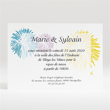 Carton d'invitation mariage c est la fete
