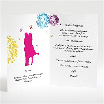 Menu mariage c est la fete - Intérieur du menu