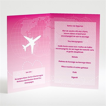 Menu mariage embarquement immédiat - Intérieur du menu