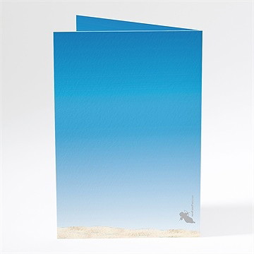 Menu mariage une bouteille à la mer - Dos du menu