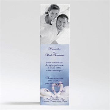 Remerciement mariage deux cygnes charmants