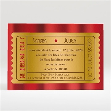 Carton d'invitation mariage dans le cadre