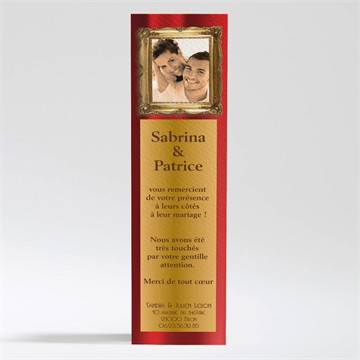 Remerciement mariage dans le cadre