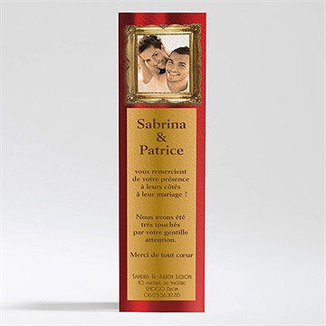 Remerciement mariage dans le cadre