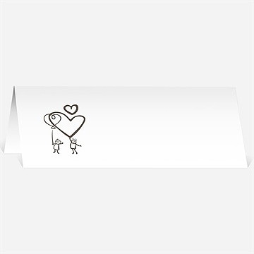 Marque-place mariage le fil à linge mariage