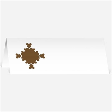 Marque-place mariage carte marron et verte