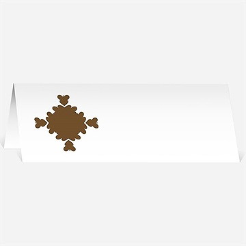 Marque-place mariage carte marron et verte