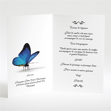 Menu mariage poétique et original - Intérieur du menu