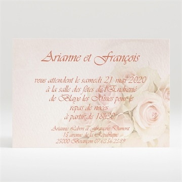 Carton d'invitation mariage le bouquet