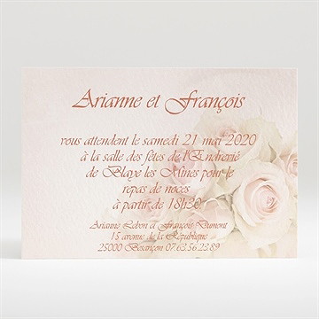 Carton d'invitation mariage le bouquet