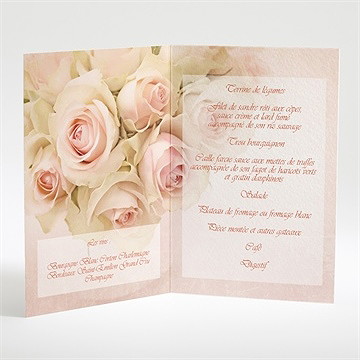 Menu mariage le bouquet - Intérieur du menu