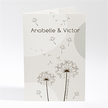 Faire-part mariage joli pissenlit
