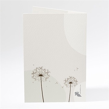 Menu mariage joli pissenlit - Dos du menu