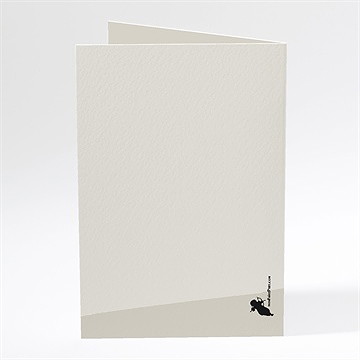 Menu mariage fleurs rouges et grises - Dos du menu