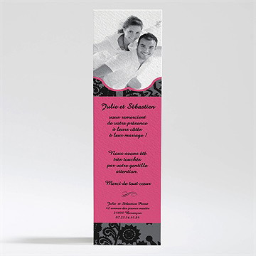 Remerciement mariage cachemire noir et gris