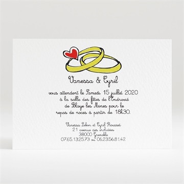 Carton d'invitation mariage original et frais