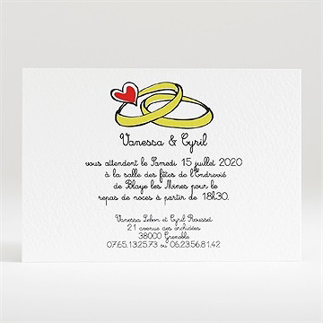 Carton d'invitation mariage original et frais