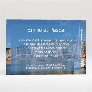 Carton d'invitation mariage plus belle la vie