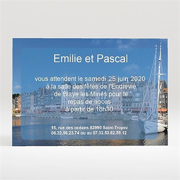 Carton d'invitation mariage plus belle la vie