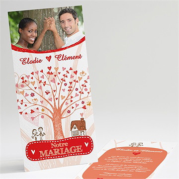 Faire-part mariage l'arbre de l'amour