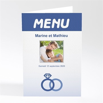 Menu mariage nous deux pour la vie