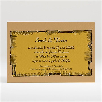 Carton d'invitation mariage atout coeur mariage