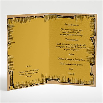 Menu mariage atout coeur mariage - Intérieur du menu