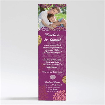 Remerciement mariage jolie champêtre romantique