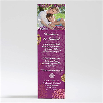 Remerciement mariage jolie champêtre romantique