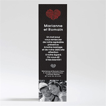 Remerciement mariage empreintes