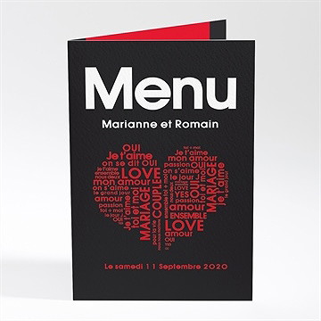 Menu mariage empreintes
