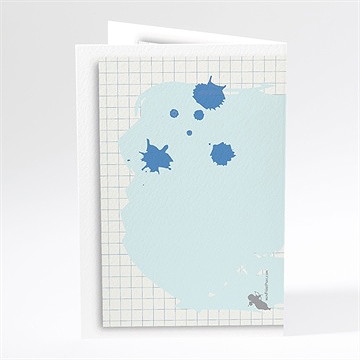 Menu mariage carnet d'écolier enfant - Dos du menu